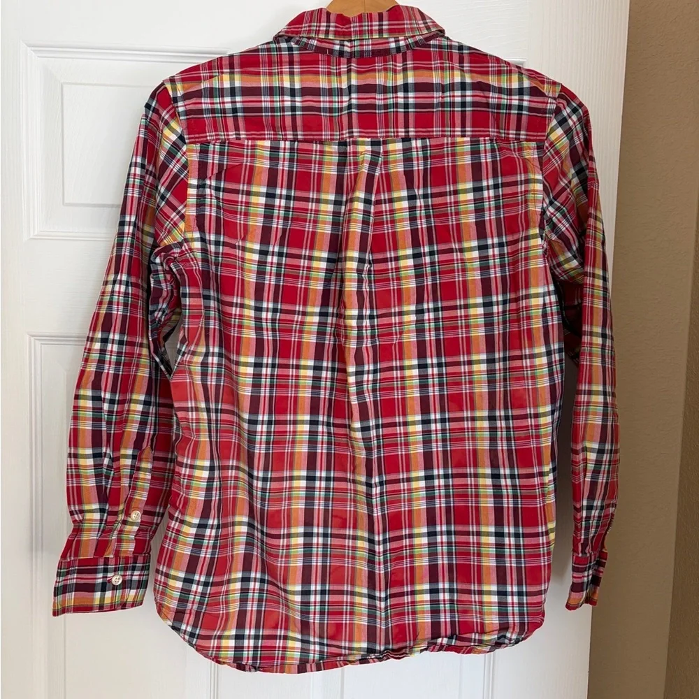 Ralph Lauren Plaid Button Down Shirt Boy’s Size Large (14-16) Preppy Classic Q10